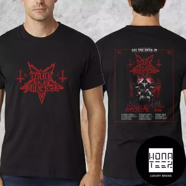 Dark Funeral Let The Devil In European Winter Tour 2025 Fan Gifts Shirt
