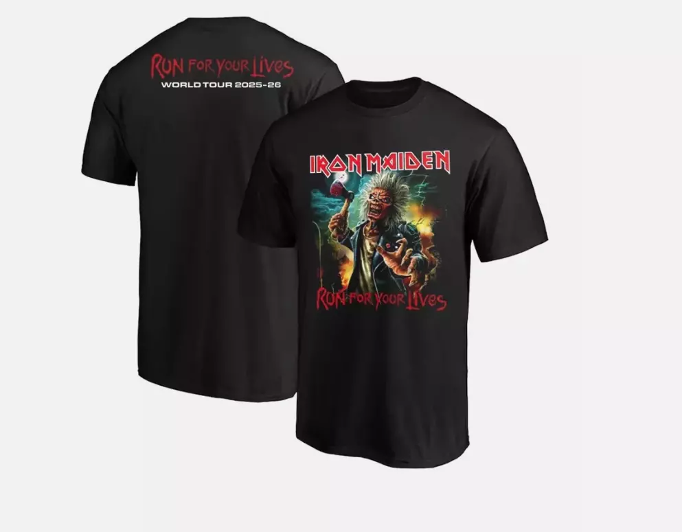 Iron Maiden Run For Your Lives World Tour 2025 26 Two Side Unisex Shirt
