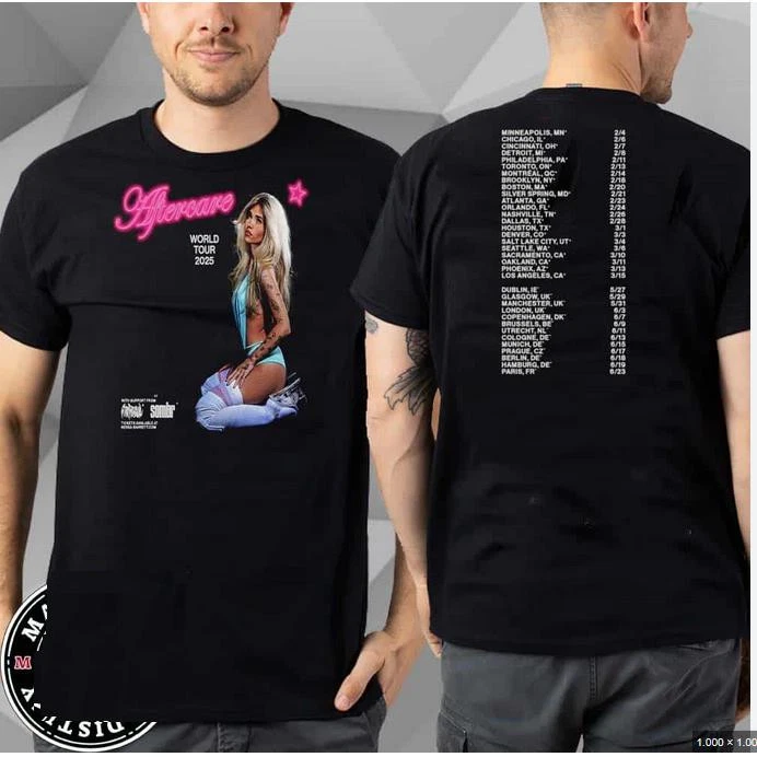 Baby Cowboy Aftercare World Tour List 2025 Two Sides Essential Unisex Shirt