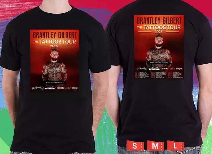 Shirt Brantley Gilbert The Tattoos Usa Tour 2025