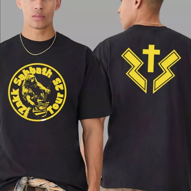 Zakk Sabbath Tour 2025 Yellow Circle Tee Black Two Sides Print Unisex Shirt