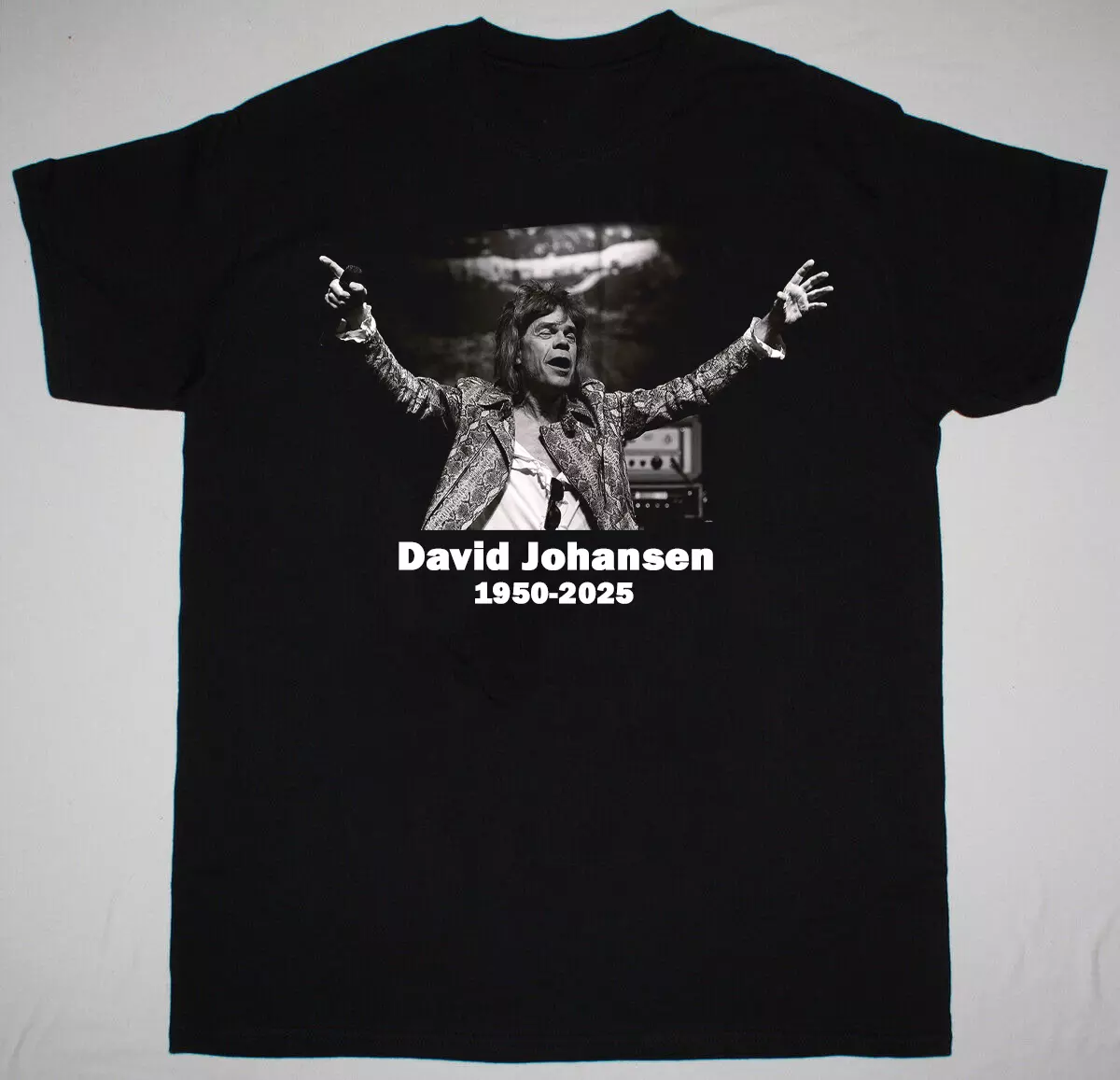 York Dolls David Johansen 1950-2025 Black Shirt Ar962