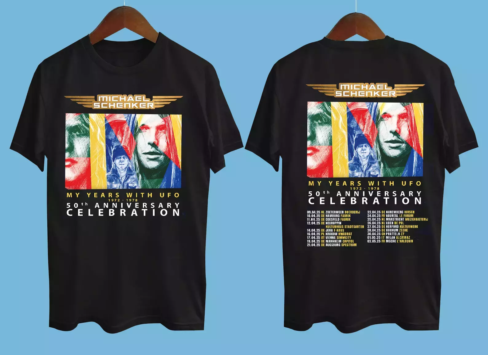 Shirt Michael Schenker My Years With Ufo 2025 Tour Black Pp154