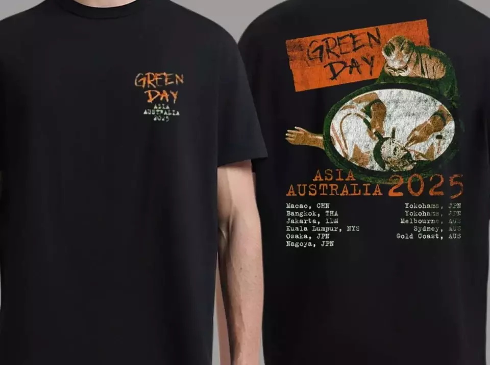 Green Day Asia And Australia 2025 Tour Double Sides Unisex Shirt