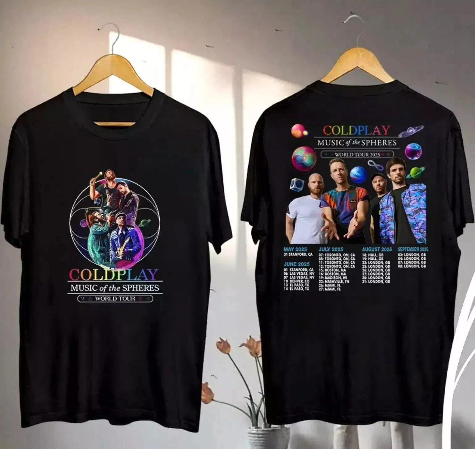 Coldplay Band 2025 Tour Gift For Fans Unisex Tshirt Tour 