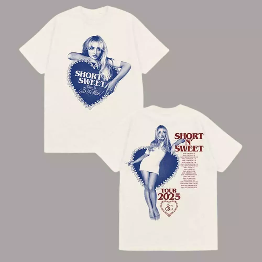 Shirt Sabrina Carpenter Short N Sweet Tour Eu Uk Utilita Arena Birmingham 2025