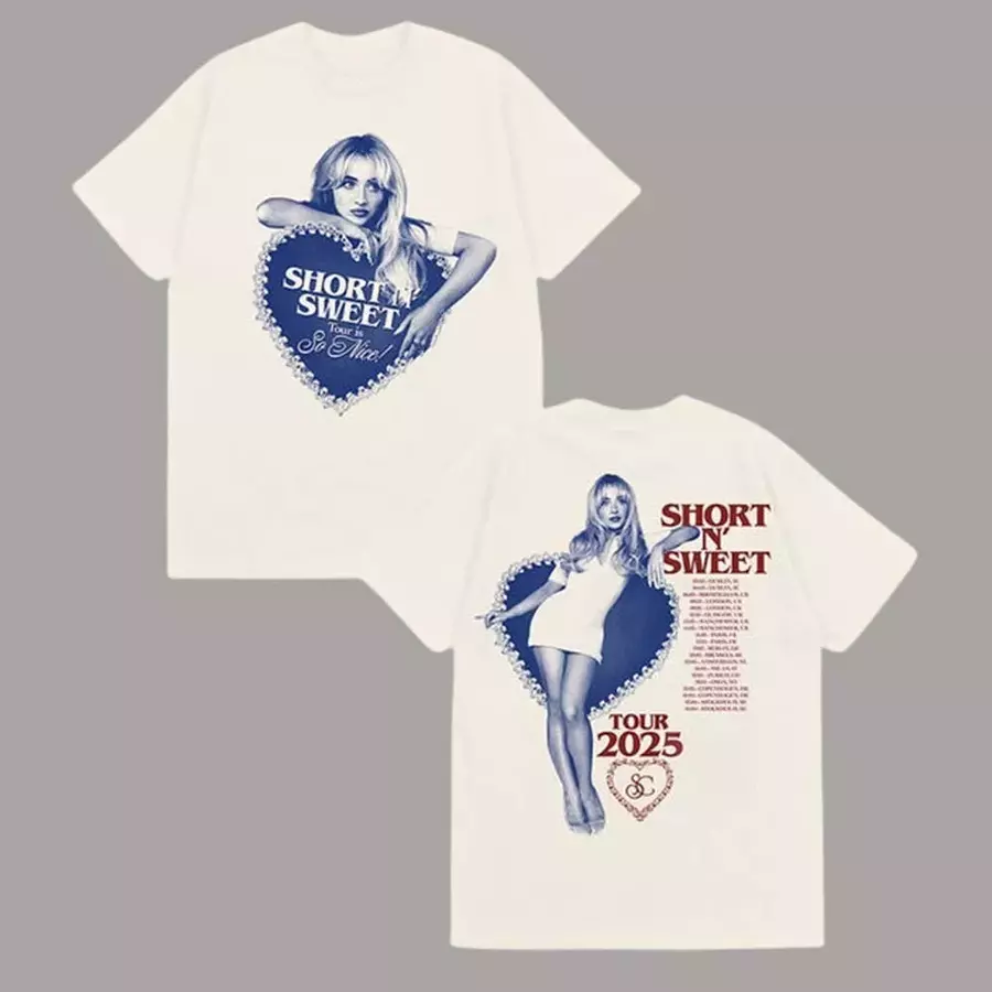 Shirt Sabrina Carpenter Short N Sweet Tour Eu Uk Utilita Arena Birmingham 2025