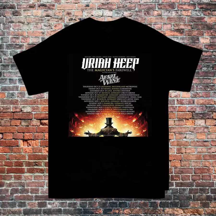 Shirt Uriah Heep Band April Wine Tour 2025 Size 