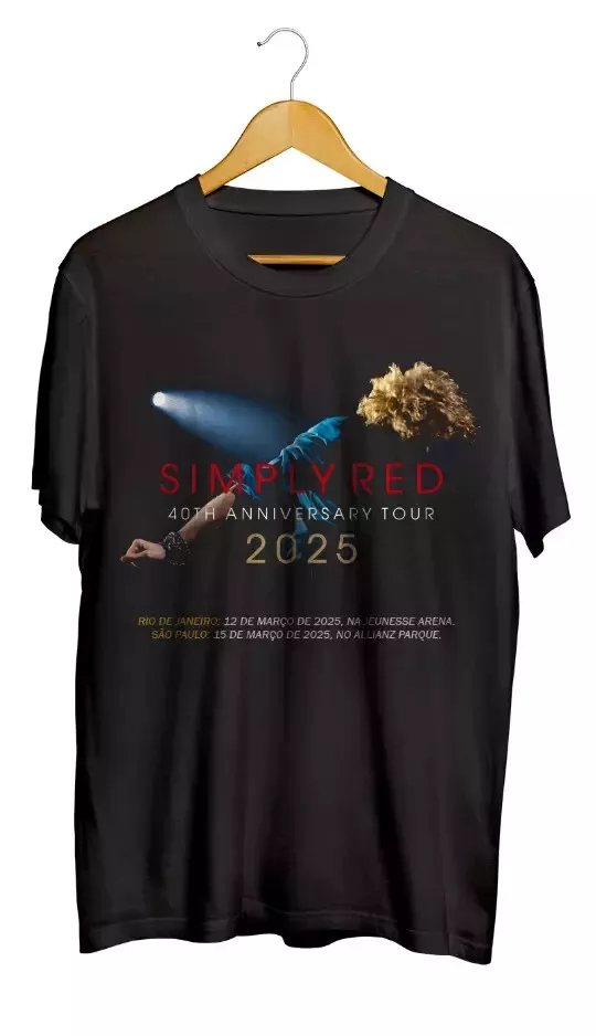 Simply Red 40Th Anniversary Tour 2025 Tshirt Size 