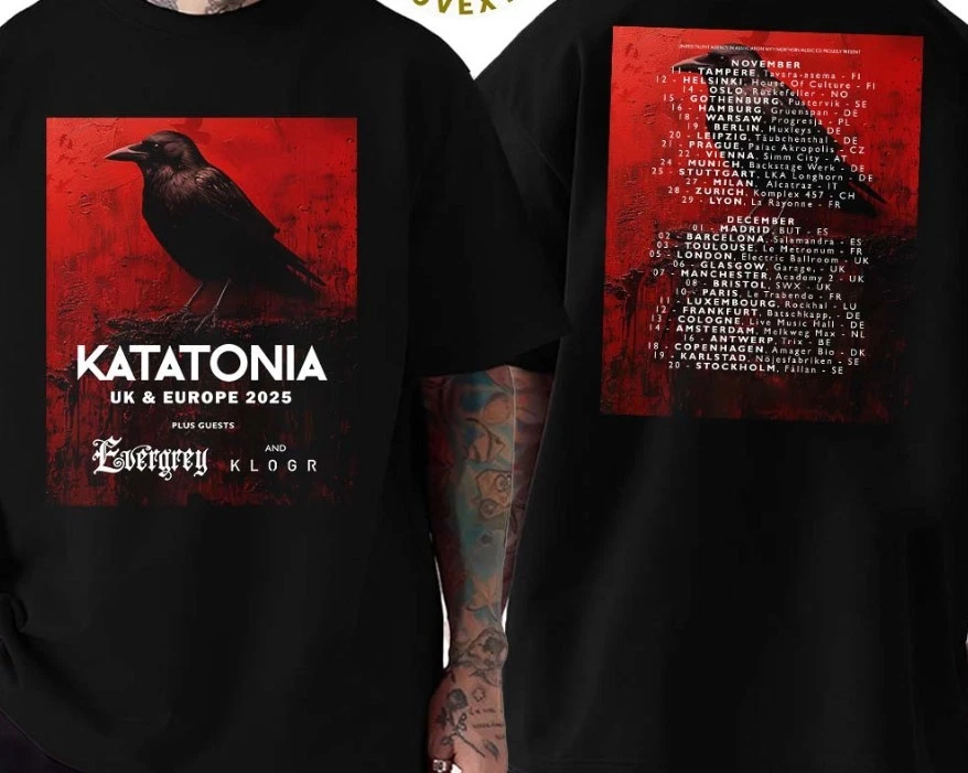 Katatonia Band Uk And Europe Tour 2025 Dates List With ,,, Tshirt