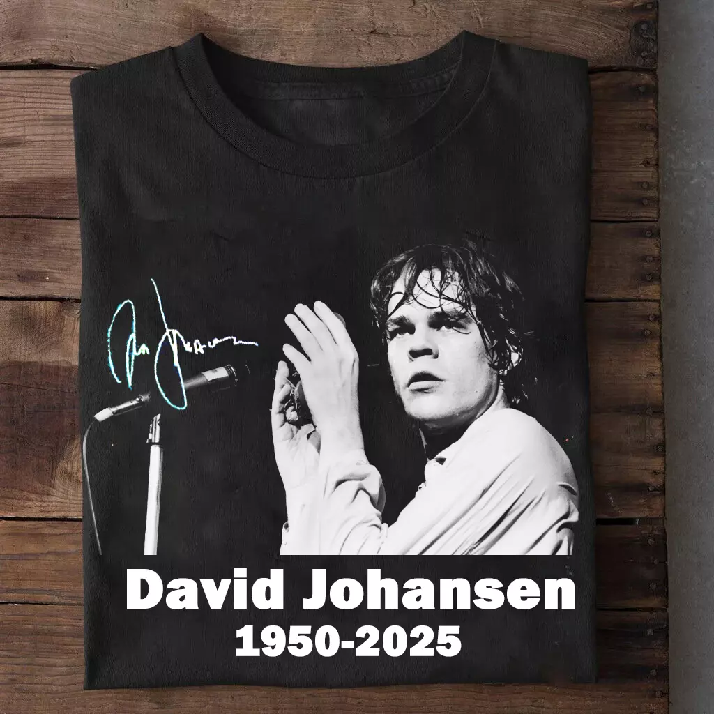 Rip David Johansen 1950-2025 York Dolls Black Shirt Ar965