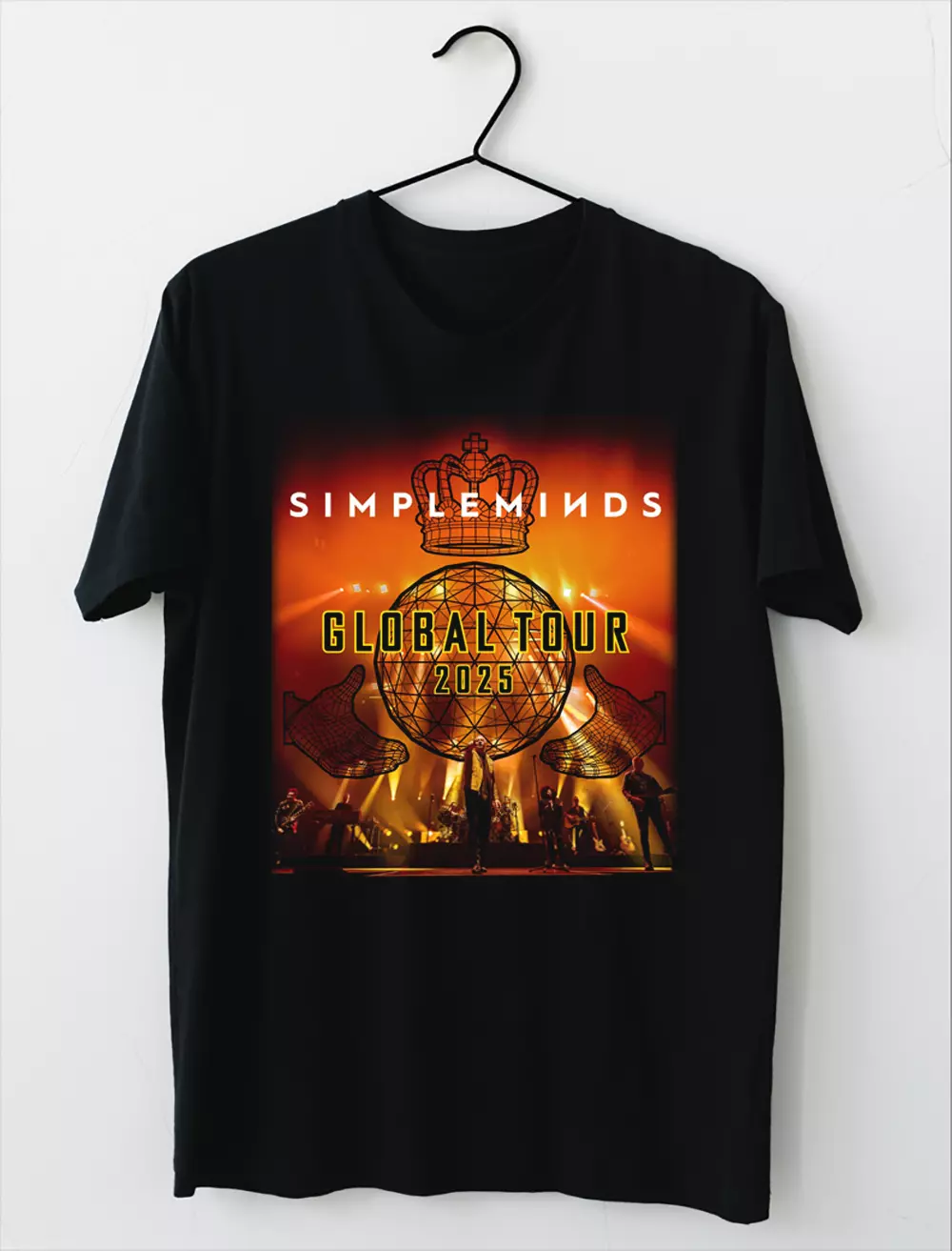 Simple Minds Global Tour 2025 Short Sleeve Cotton Black Shirt