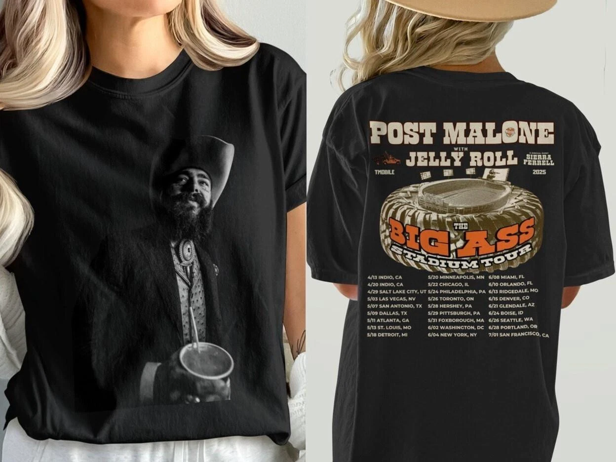 Post Malone Post Malone Tour Shirt Big Ass Stadium Tour Shirt Posty Tour 2025 Shirt Jelly Roll