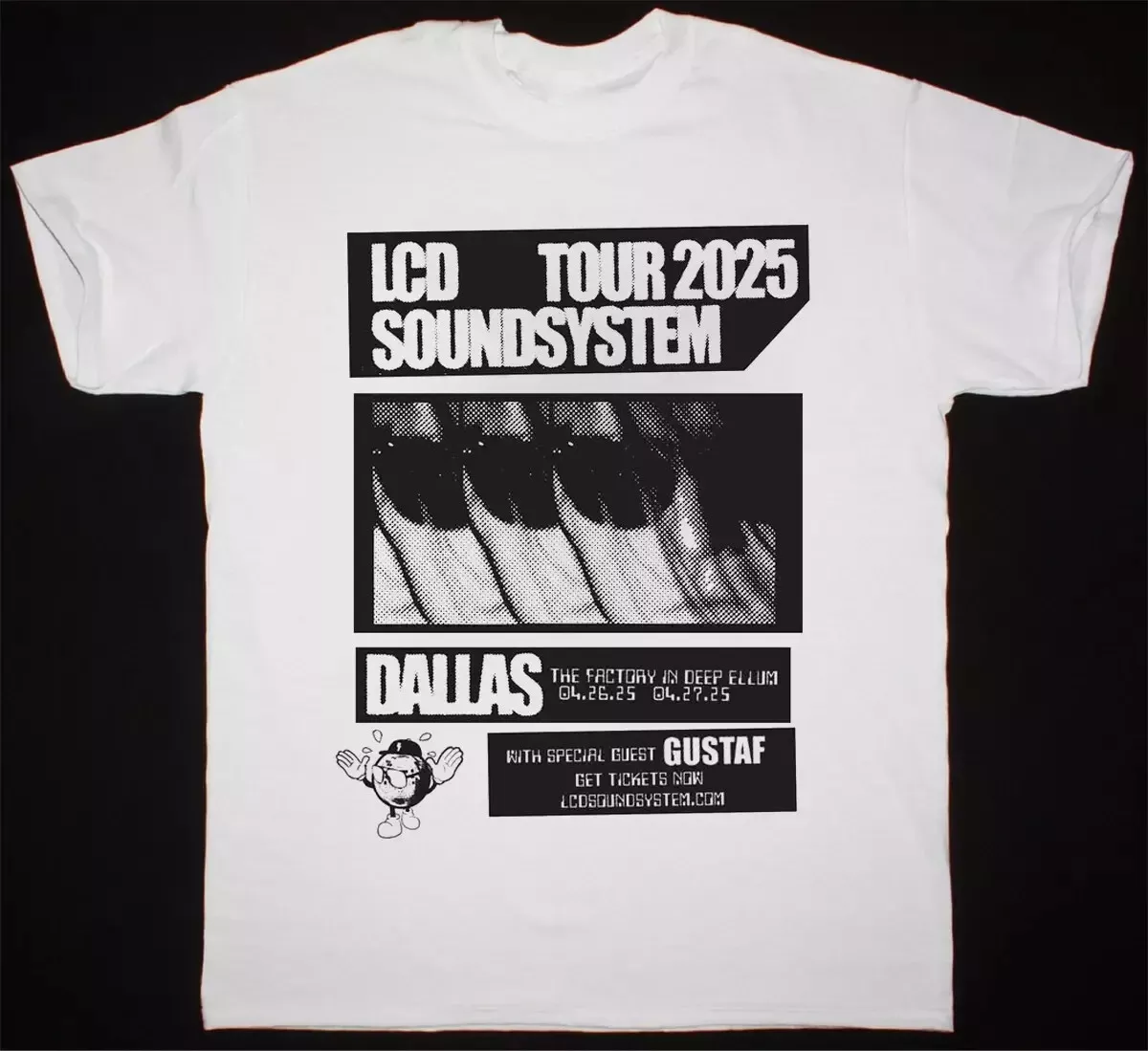 Lcd Soundsystem 2025 Tour White Gifshirt