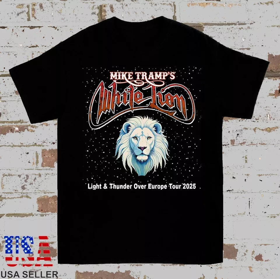 White Lion Band Light And Thunder Europe Tour 2025 Shirt S-5X