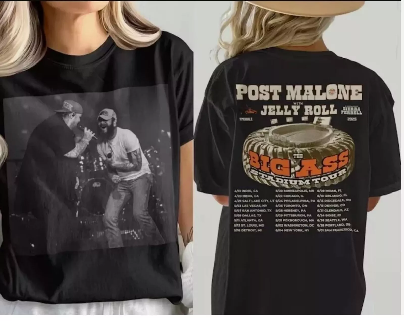 Post Malone Tour 2025 Shirt, Post Malone Big Ass Stadium Tour Shirt, Posty Tour 2025 Shirt
