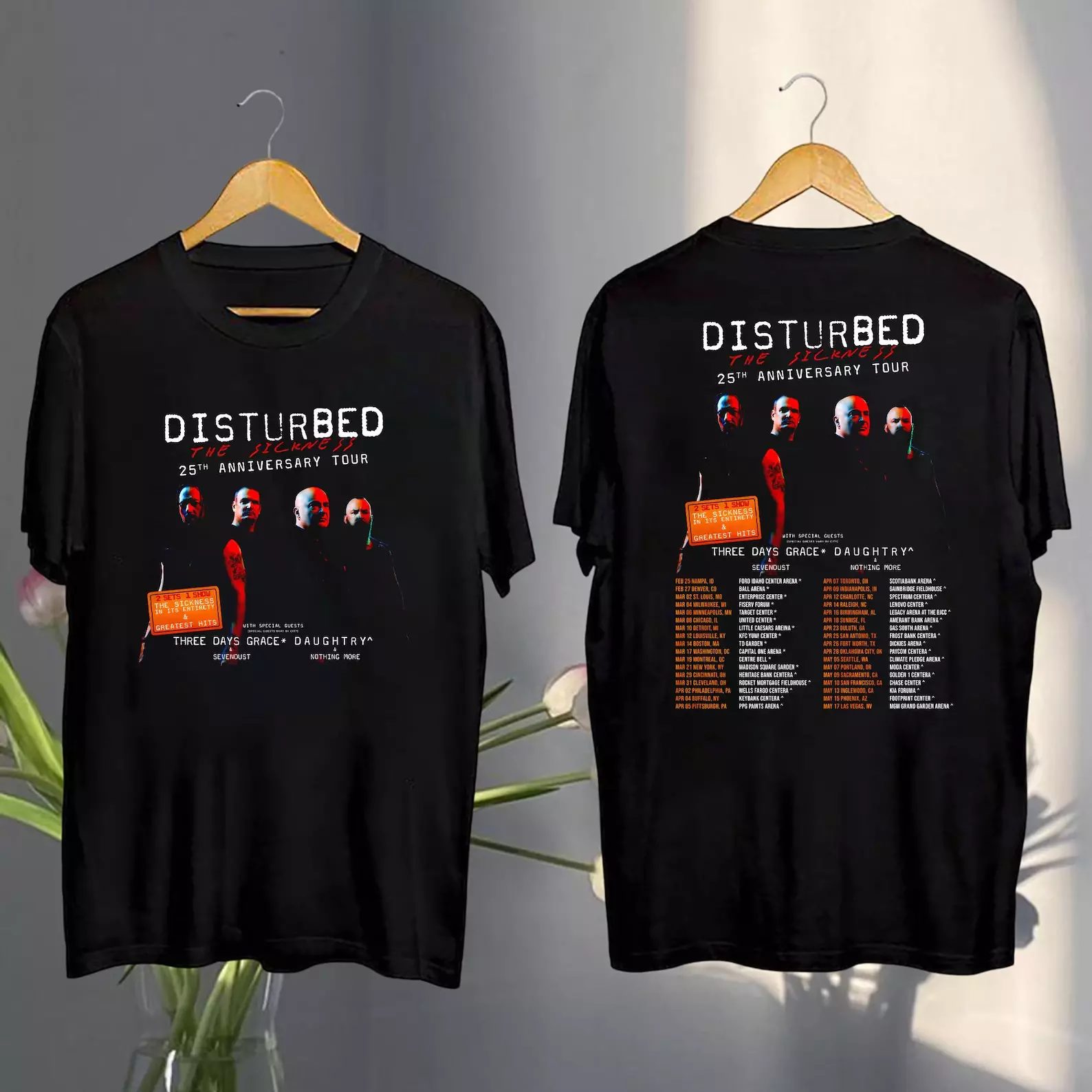 Shirt Disturbed The Sickness 25Th Anniversary Tour 2025