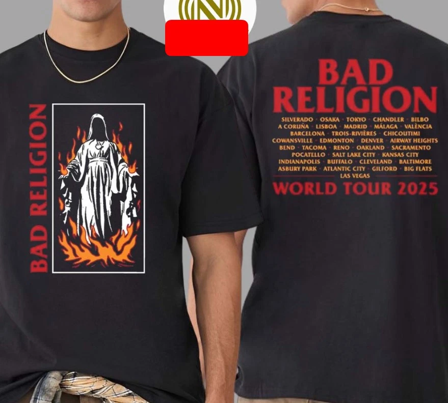 Bad Religion Burn Merch Tee World Tour 2025 Two Sides Print Classic Shirt