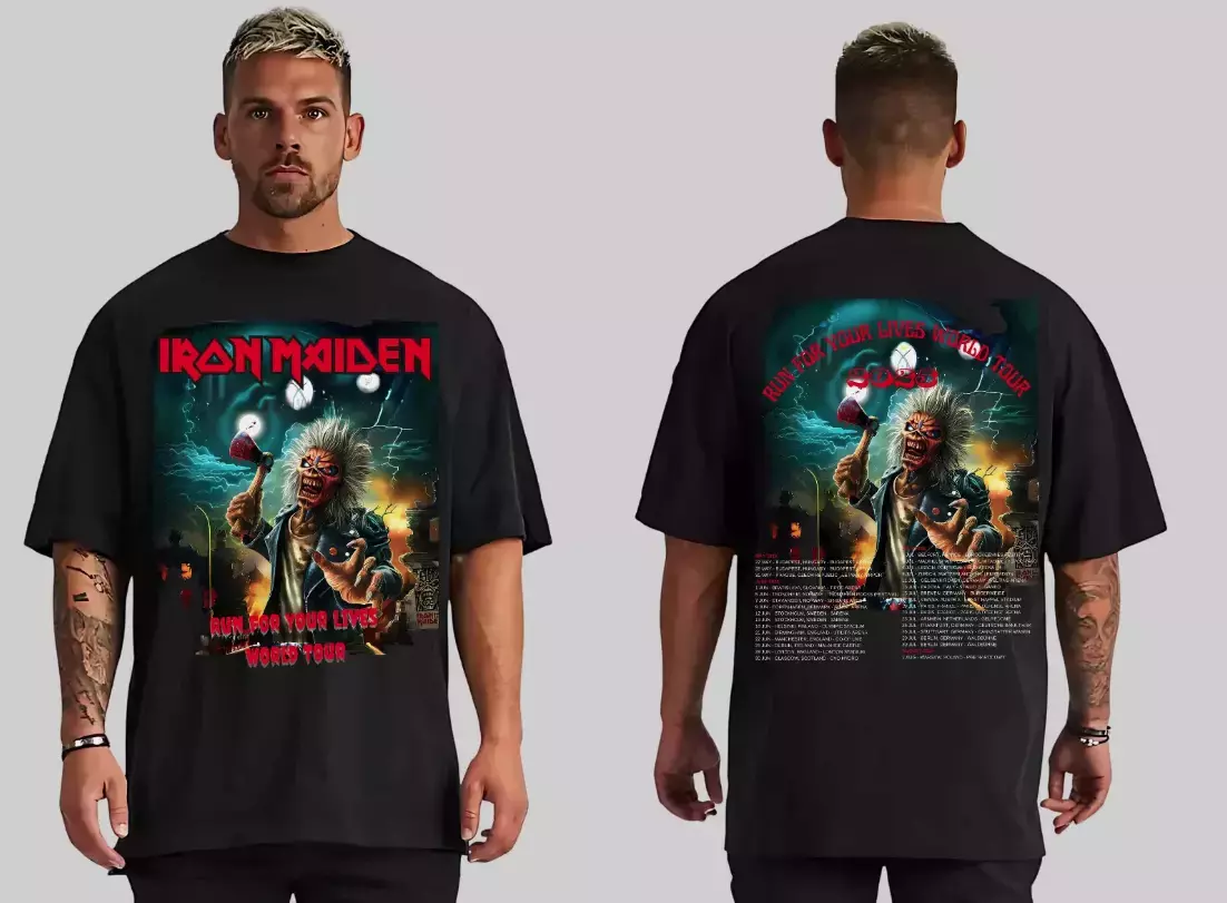 Iron Maiden Run For Your Lives World Tour 2025 26 From Iron Maiden To Fear Shirt