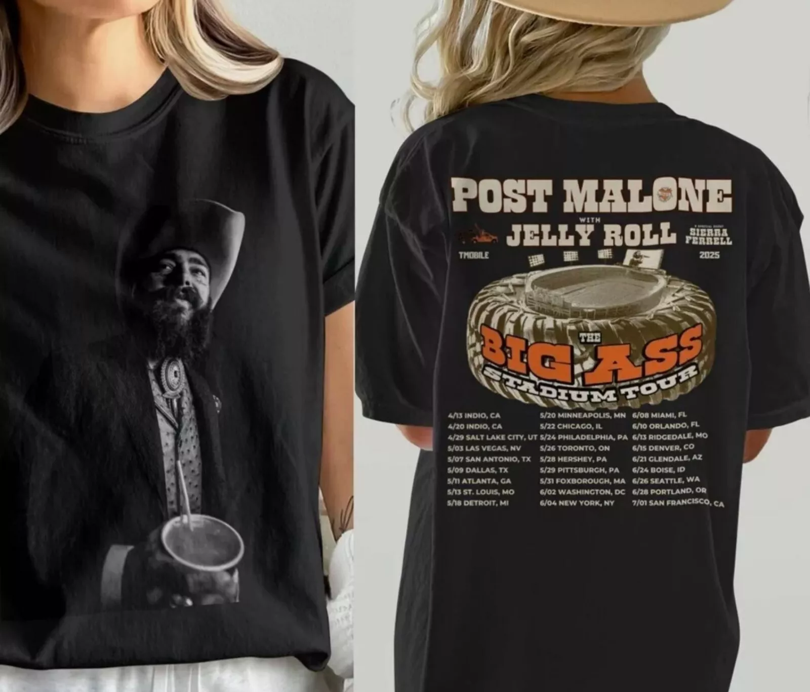 Post Malone, Post Malone Tour Shirt, Big Ass Stadium Tour Shirt, Posty Tour 2025 Shirt