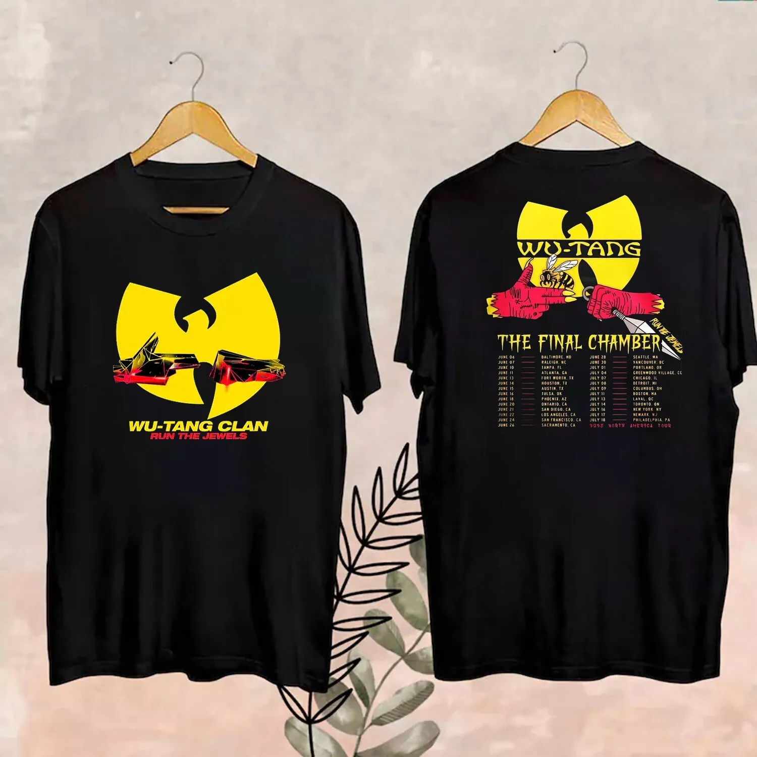 Wu Tang Clan X Run The Jewels 2025 North America Tour 2Sides Unisex Shirt