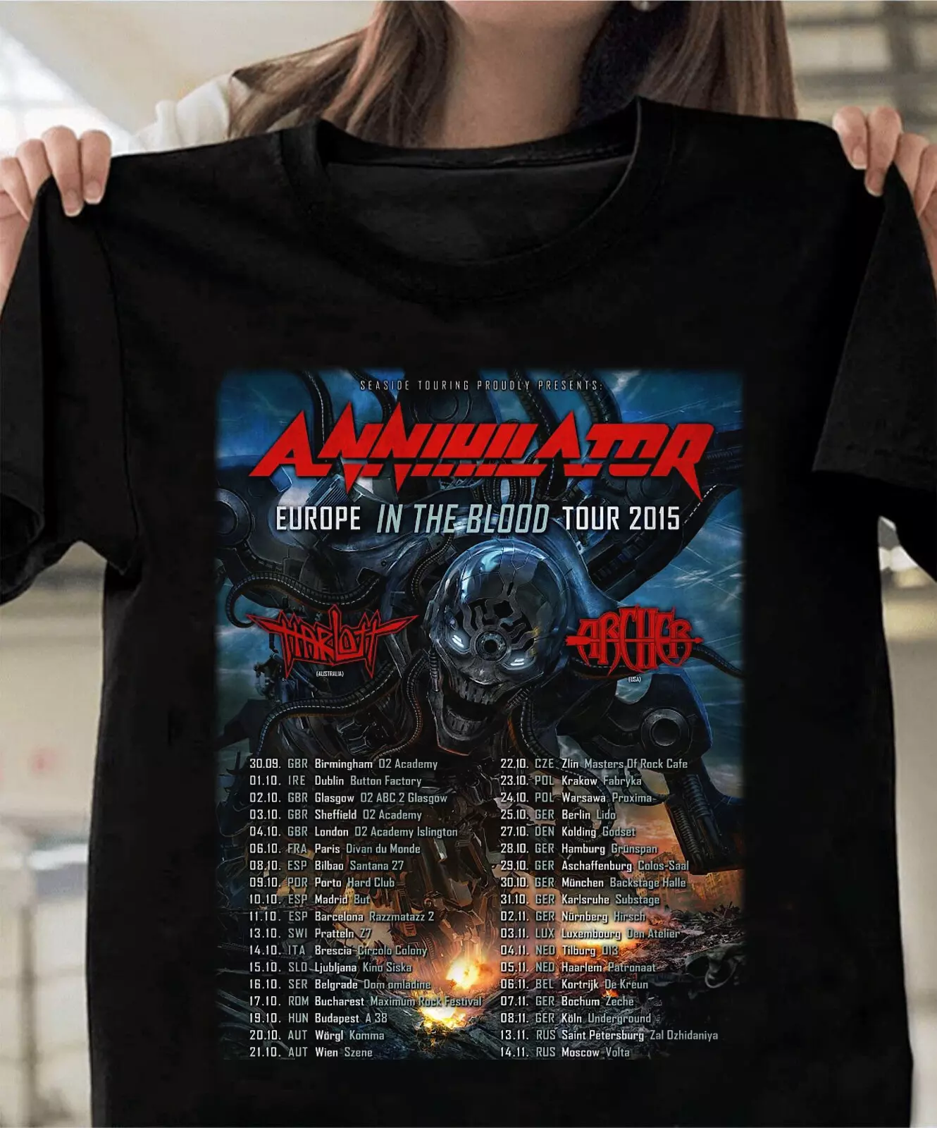 Annihilator Band Tour 2025 Collection S To 5Xl Shirt