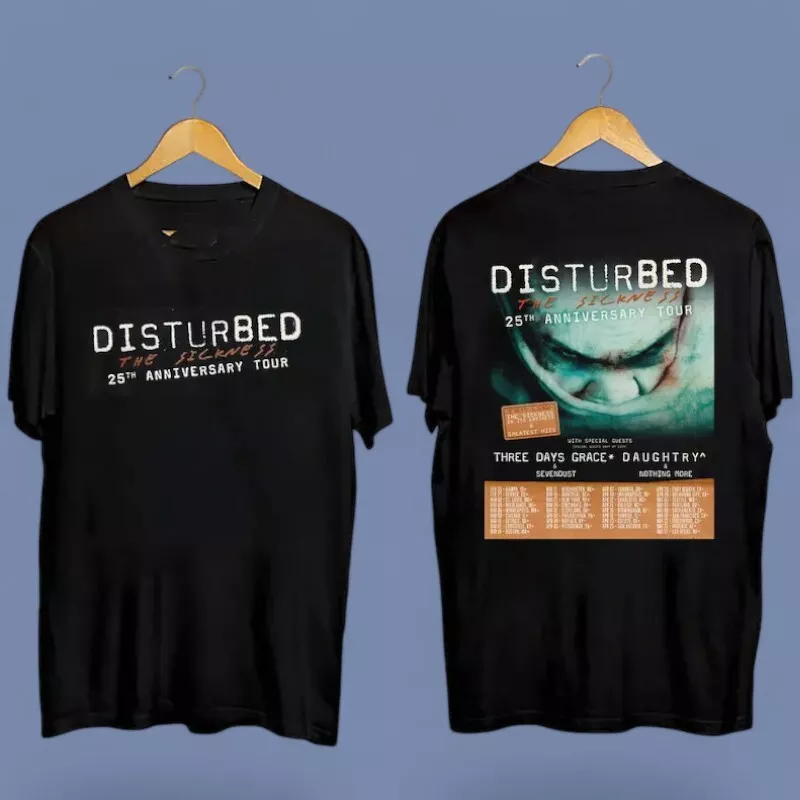 Sale Disturbed The Sickness 25Th Anniversary Tour 2025 Shirt