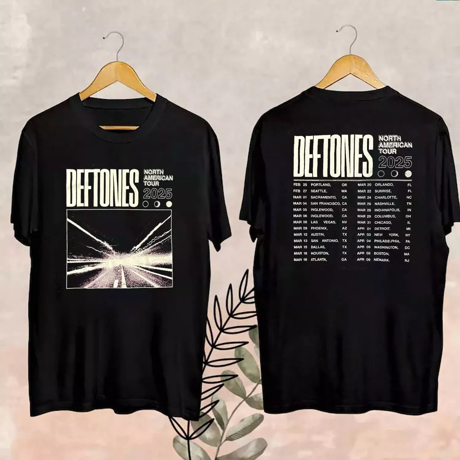 - Deftones 2025 North American Tour Unisex Shirt S-3Xl