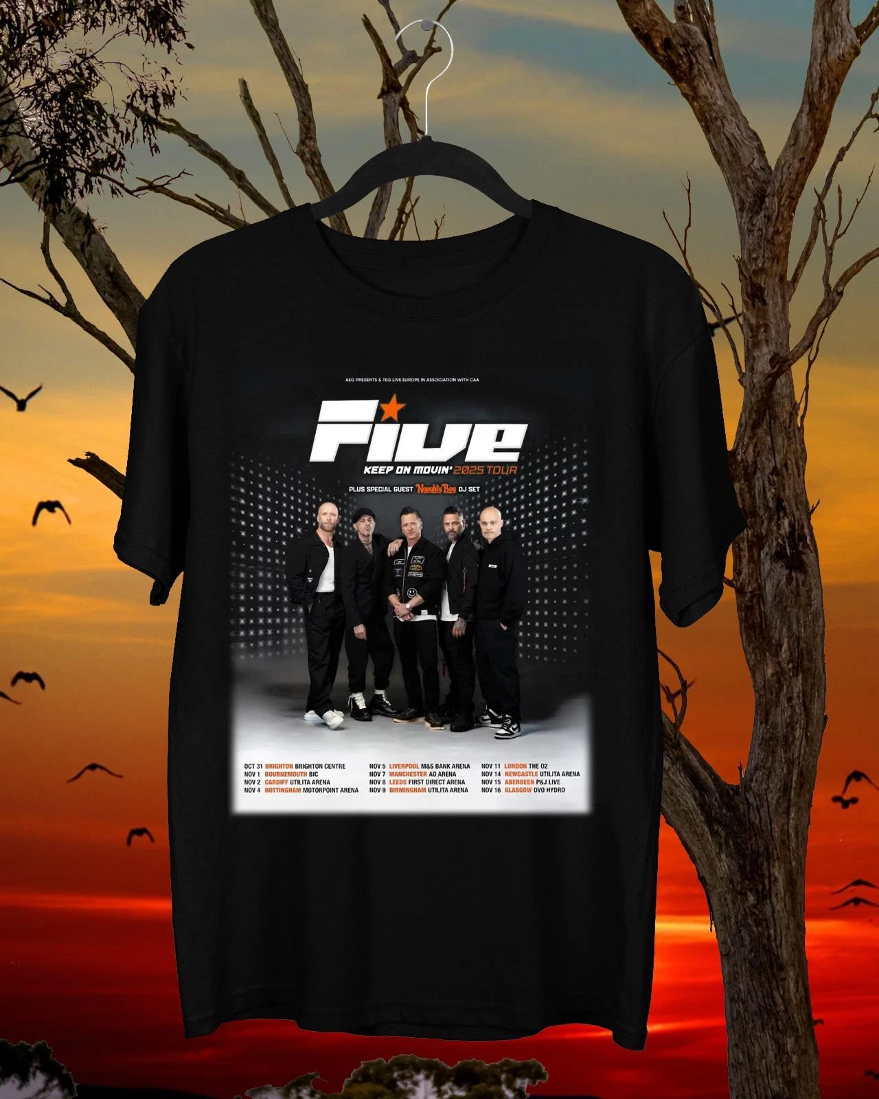 Shirt Five Band , Five Band Tour 2025 Shirt