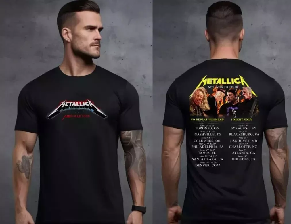 Metalica M72 World Tour Schedule Extends Music Rock 2025 Shirt