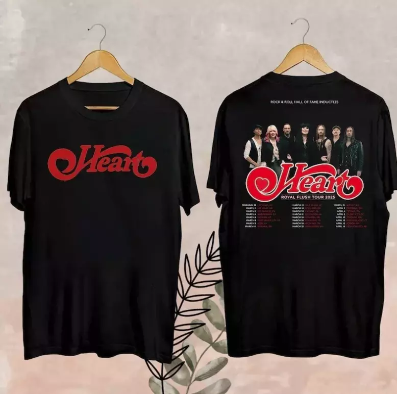 2025 Heart Band Royal Flush Tour Shirt, Rock Band Heart Tour 2025 Shirt