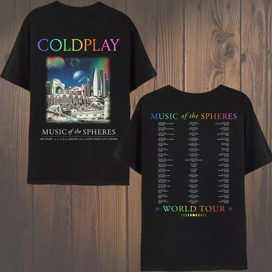 Abu Dhabi 2025 Music Of The Spheres Limited Edition Tour Shirt T-Shir S-4Xl