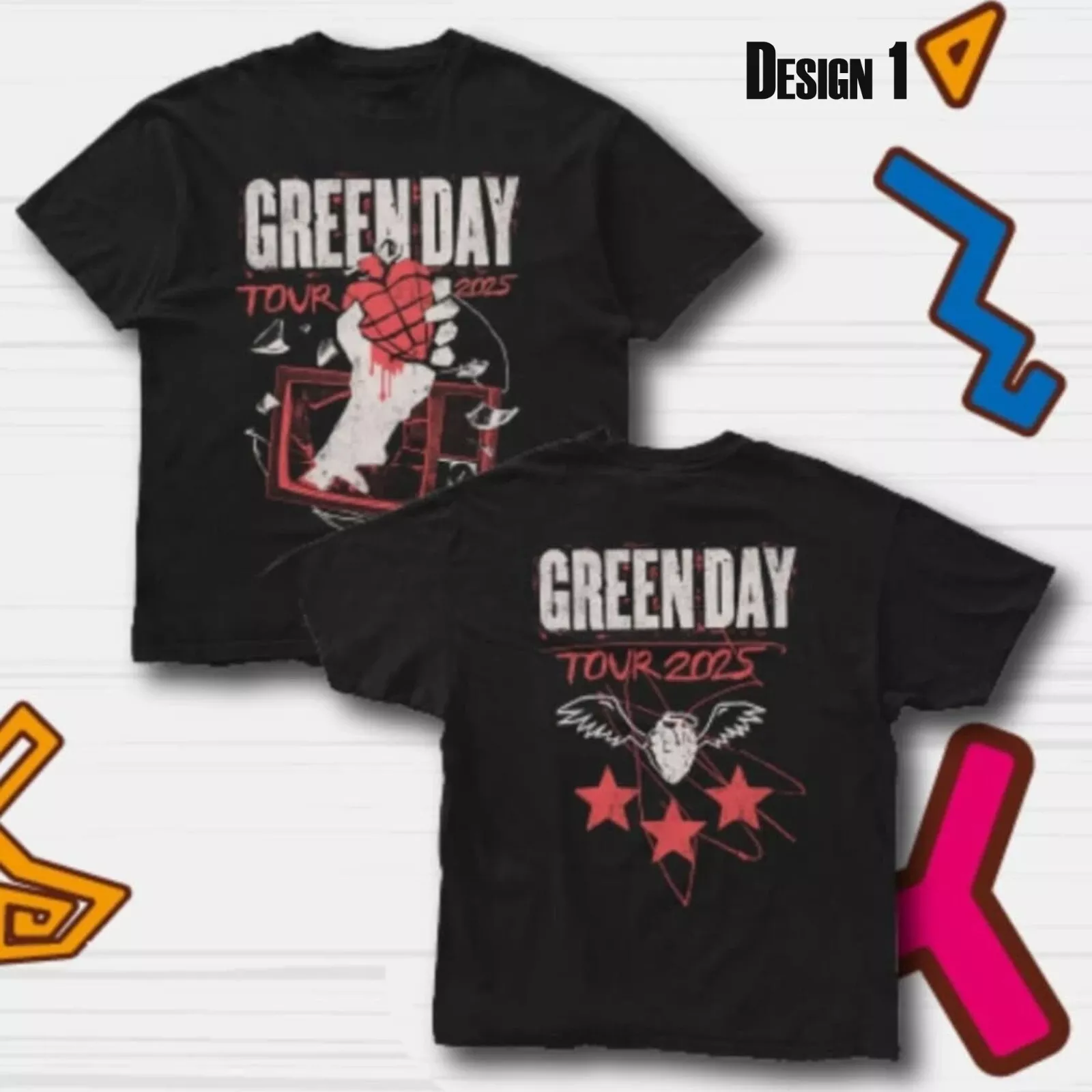 Green Day Italy Merch Tee For Tour 2025 Shirt, Gift For Music Fans, Concert Merch