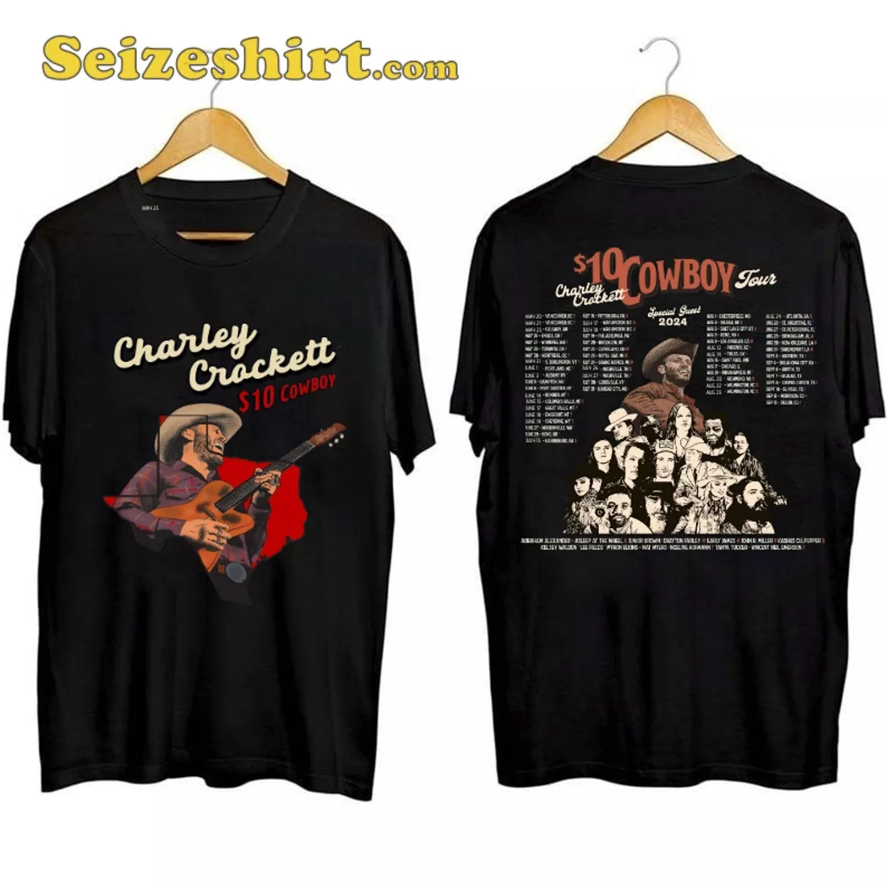 $10 Cowboy Charley Crockett 2025 Tour Shirt