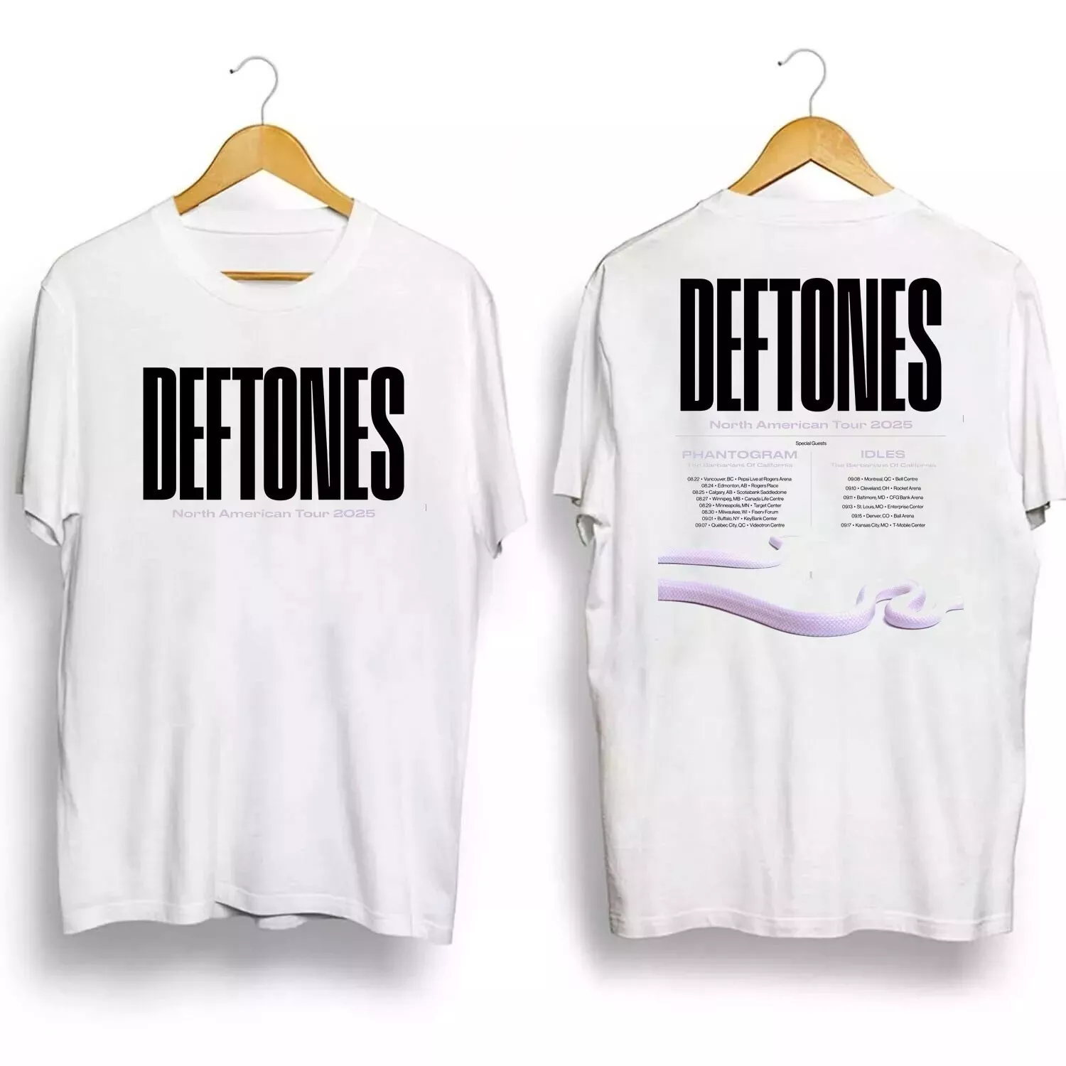 The Deftones 2025 North American Tour Unisex Shirt Gifts Fan Reprinted