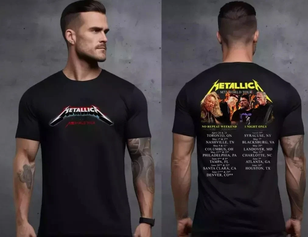 Metallica M72 World Tour Schedule Extends Music Rock 2025 Shirt