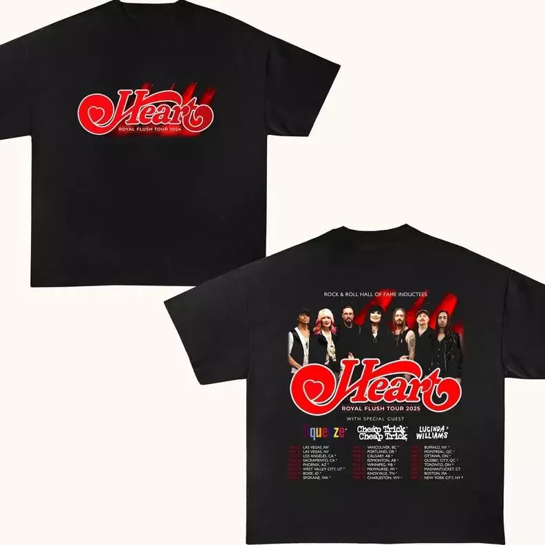 2025 Heart Band Royal Flush Tour Shirt Rock Band Heart Tour 2025 Shirt