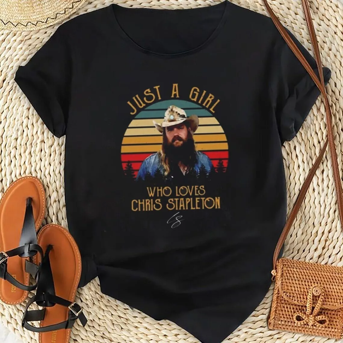 Just A Girl Who Loves 2025 Chris Stapleton All-American Road Tour Shirt