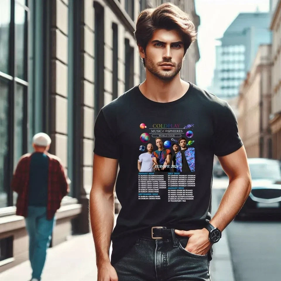 Coldplay Tour 2025 Unisex Shirt Music Of The Spheres, Concert Best