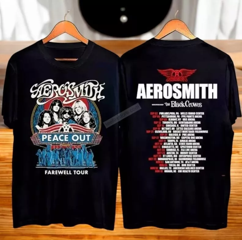 ItemAerosmith Peace Out Farewell Tour 2025 Shirt Gift For Friends