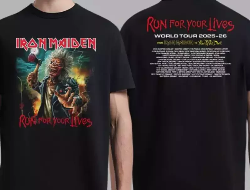 Iron Maiden Run For Your Lives World Tour 2025 26 From Iron Maiden Shirt