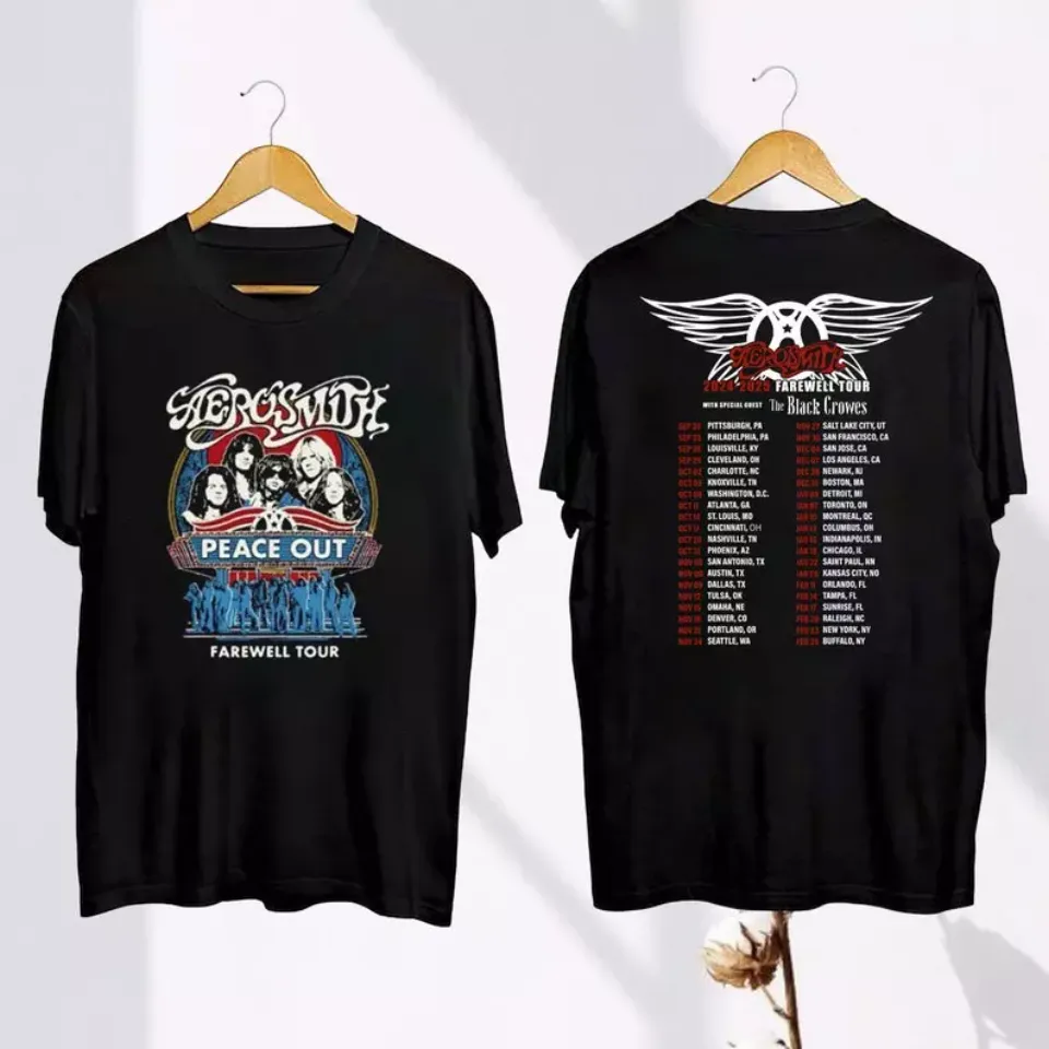 Aerosmith Vintage Shirt, Aerosmith Peace Out Farewell Tour 2024-2025 Shirt, Ae