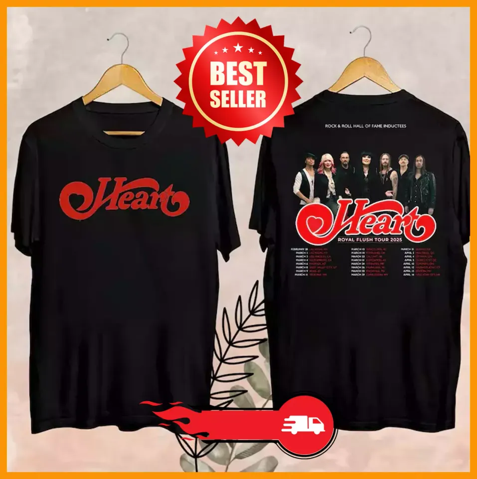 2025 Heart Band Royal Flush Tour Shirt, Rock Band Heart Tour 2025 Shirt