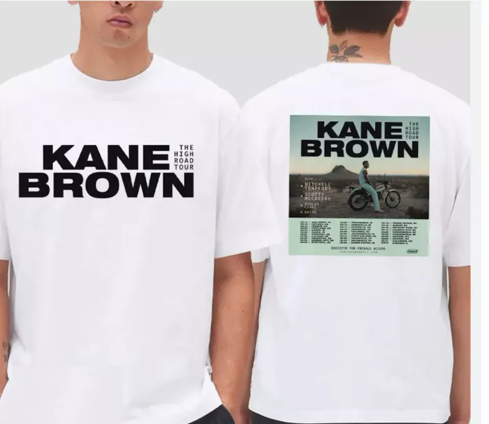 Kane Brown The High Road 2025 Tour Date Fan Gifts Two Sides Unisex Shirt