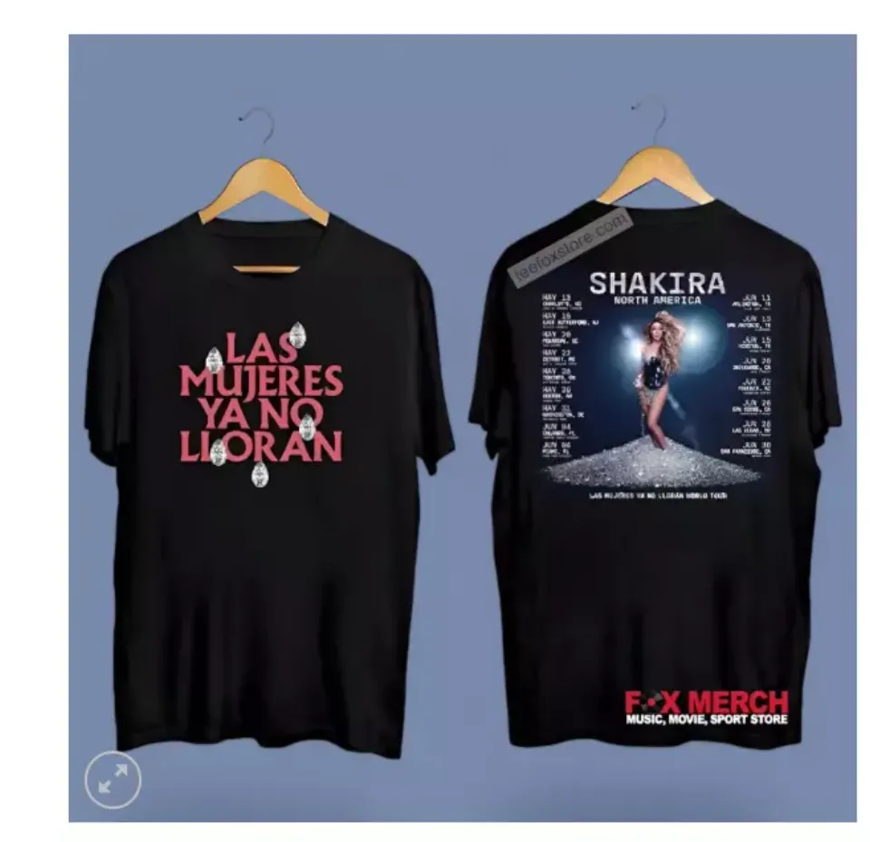 Shakira Las Mujeres Ya No Lloran World Tour 2025 Graphic Shirt