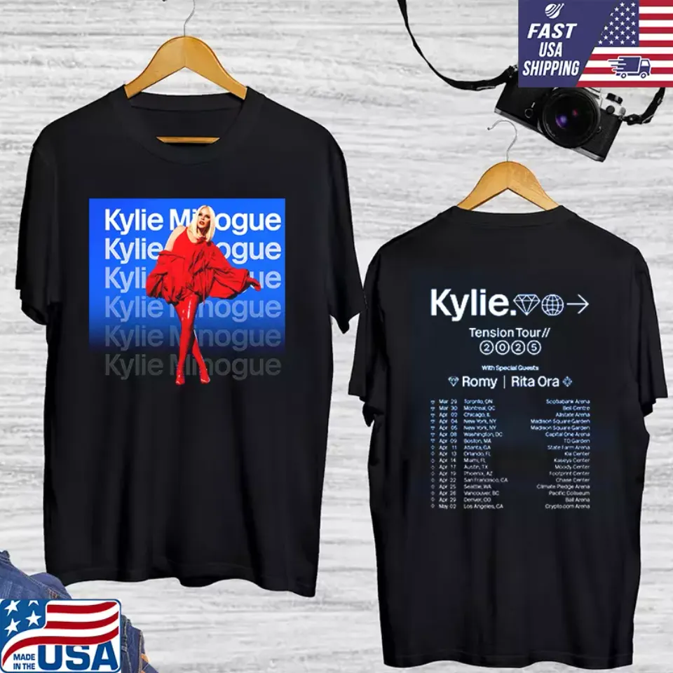 Kylie Minogue Tour 2025 North America Double Sided Shirt