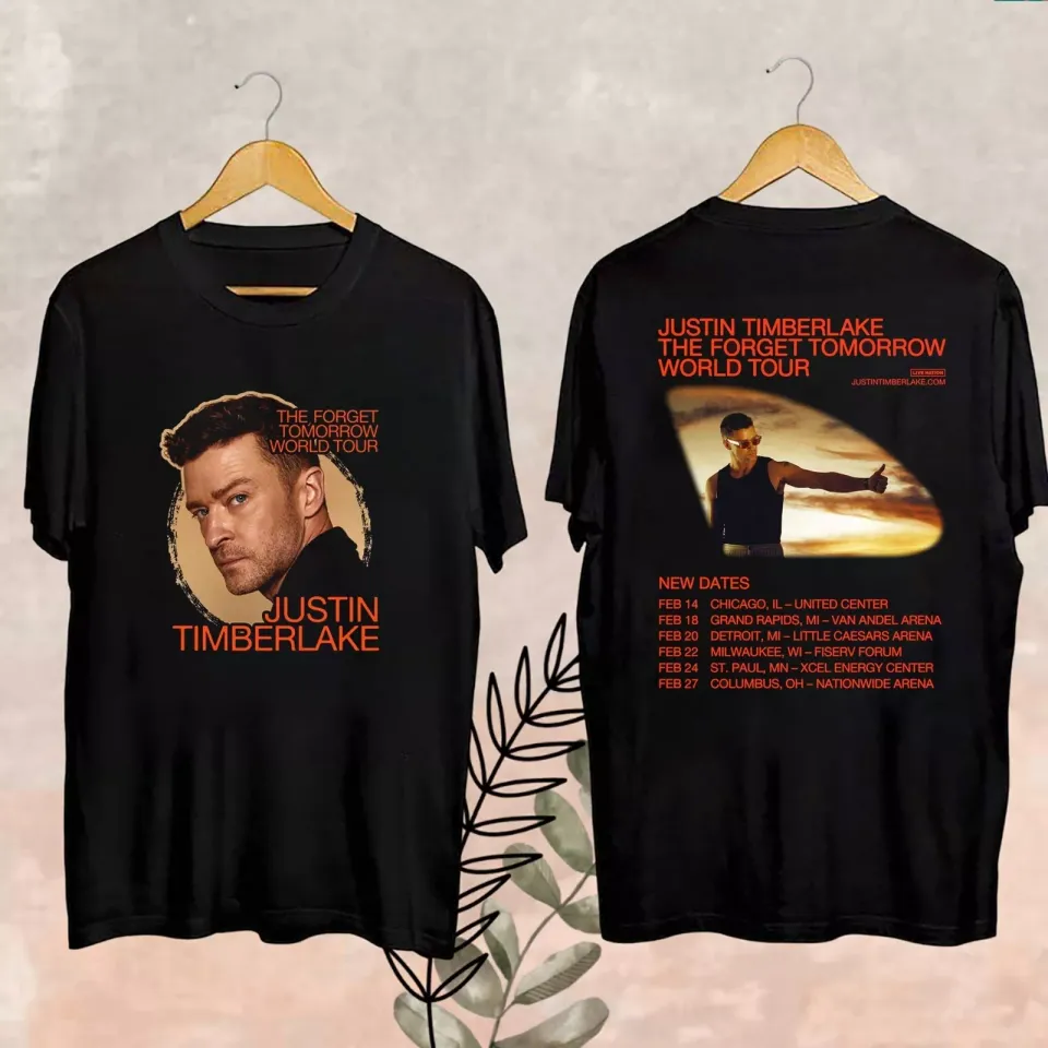 2025 Justin Timberlake The Forget Tomorrow Merch The Forget Tomorrow World Tour Shirt