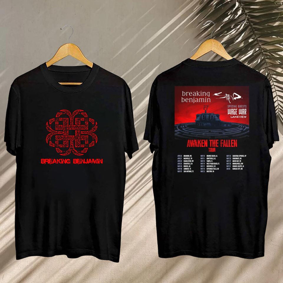 Breaking Benjamin 2025 Concert, Breaking Benjamin Awaken The Fallen Tour 2025 Shirt, Breaking Benjamin Fan Shirt, Breaking Benjamin Merch