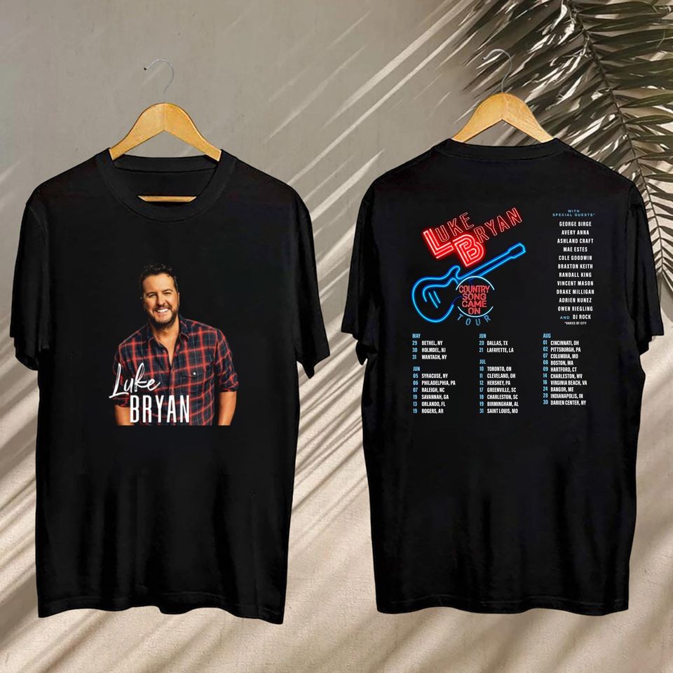 2025 Luke Bryan Country Song Came On Tour Shirt, Luke Bryan Signature Shirt, Luke Bryan Fan Gift, Luke Bryan Merch, Luke Bryan Graphic Shirt