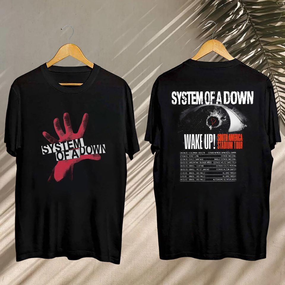 System Of Down South America Stadium Tour 2025 Shirt, Vintage System Of Down Fan Shirt